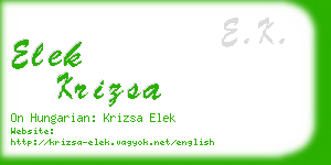 elek krizsa business card